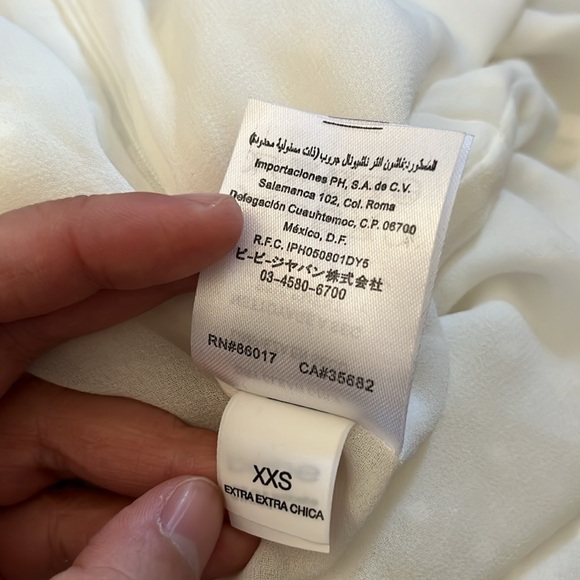 NWT bebe White Ruffle Swiss Dot Halter Convertible Romper XXS - Picture 15 of 16